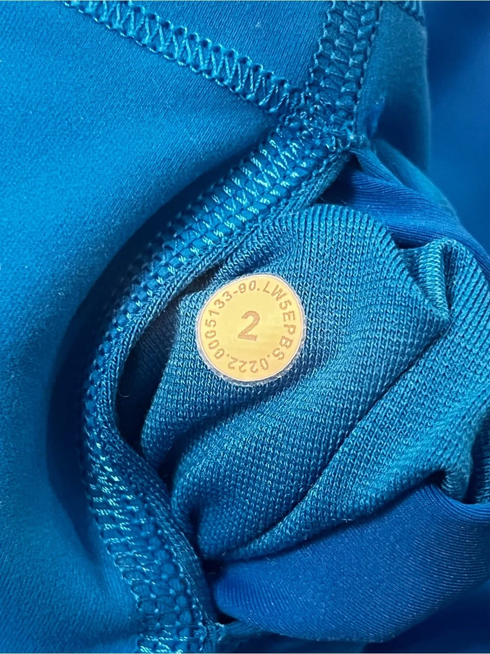lululemon athletica Bright Blue High-Rise Leggings with Pink Side Logo
